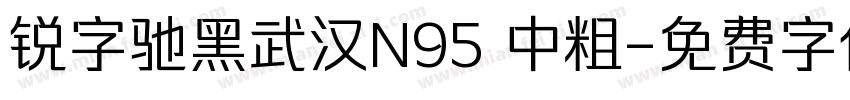 锐字驰黑武汉N95 中粗字体转换